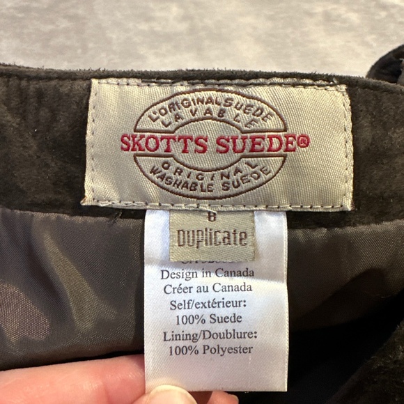 Boho Chic Suede Skirt Skotts Brown Size 8 Washable Midi Western Cowgirl 90s - Picture 2 of 10